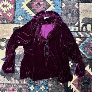 Cowgirls O/S Marrika Nakk Velvet Ruched Sleeves Jacket Blazer